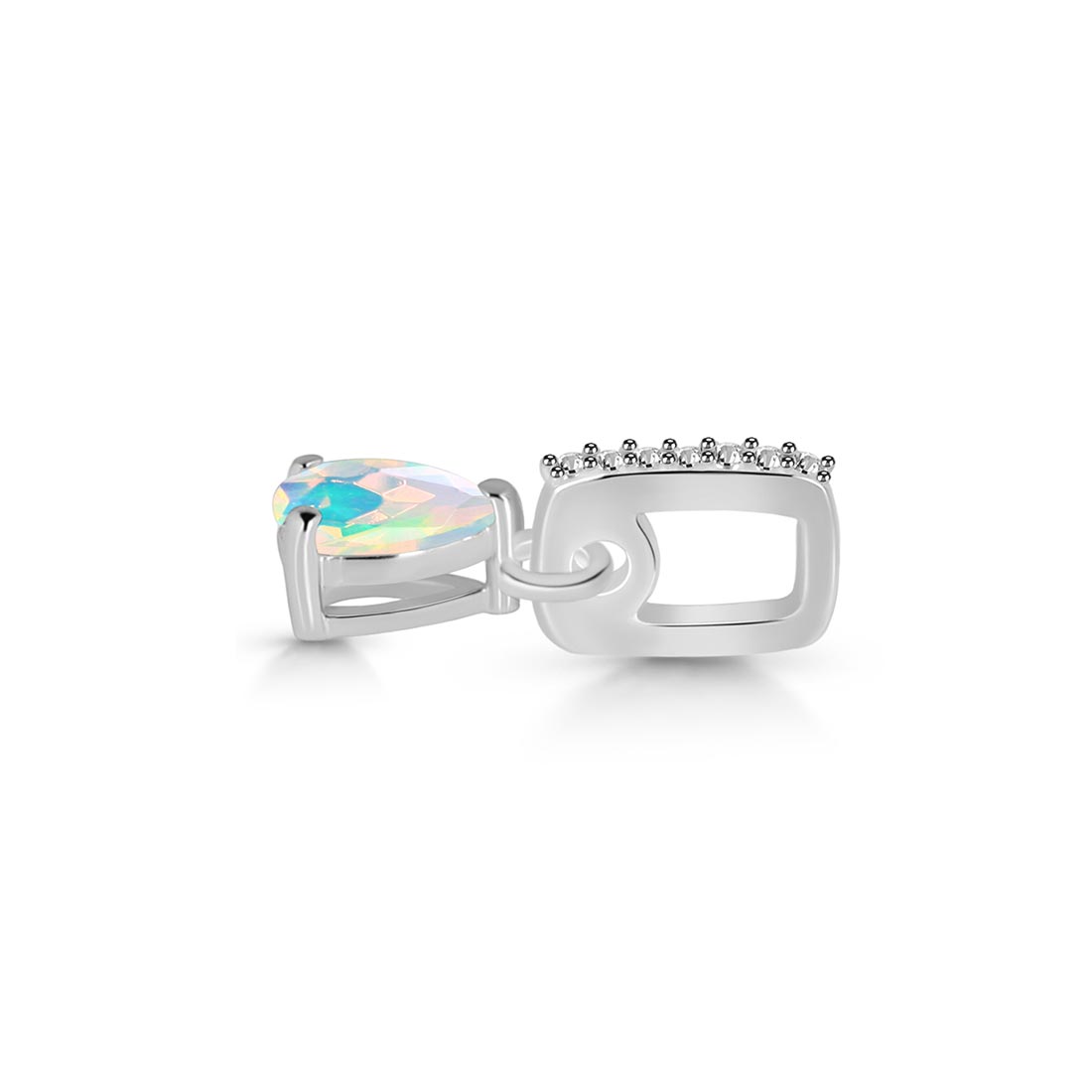 Opal & White Topaz Pendant-(OPL-SP-1165.)